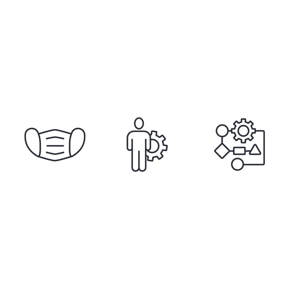 Arbeitsschutzmanagement system icons set .  Arbeitsschutzmanagement system pack symbol vector elements for infographic web