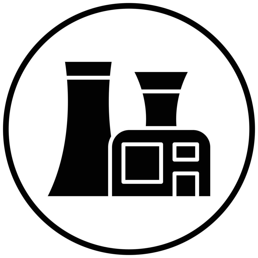 Nuclear Plant Icon Style vector