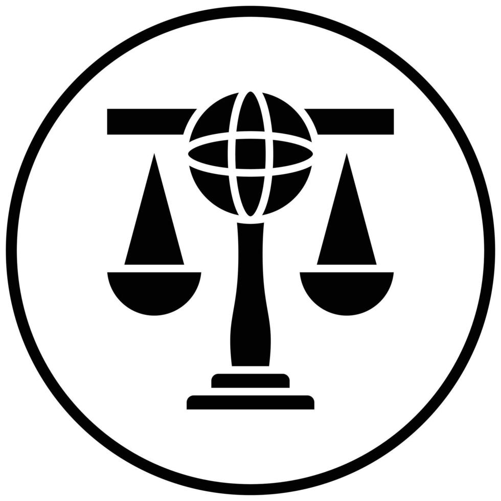 International Law Icon Style vector