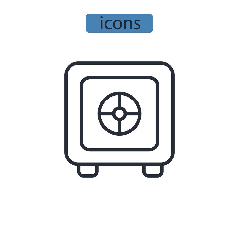 Safe icons  symbol vector elements for infographic web