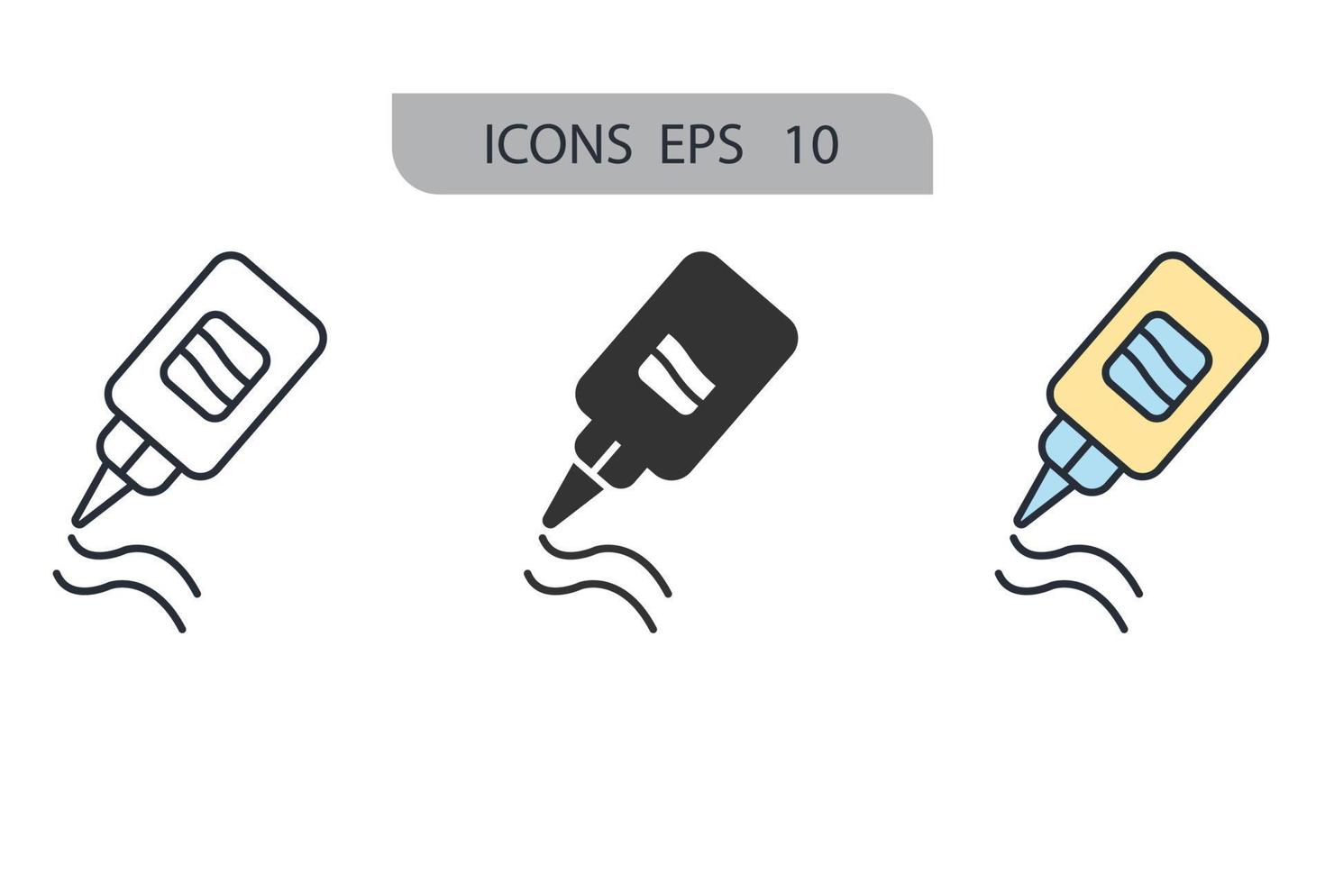 glue icons  symbol vector elements for infographic web