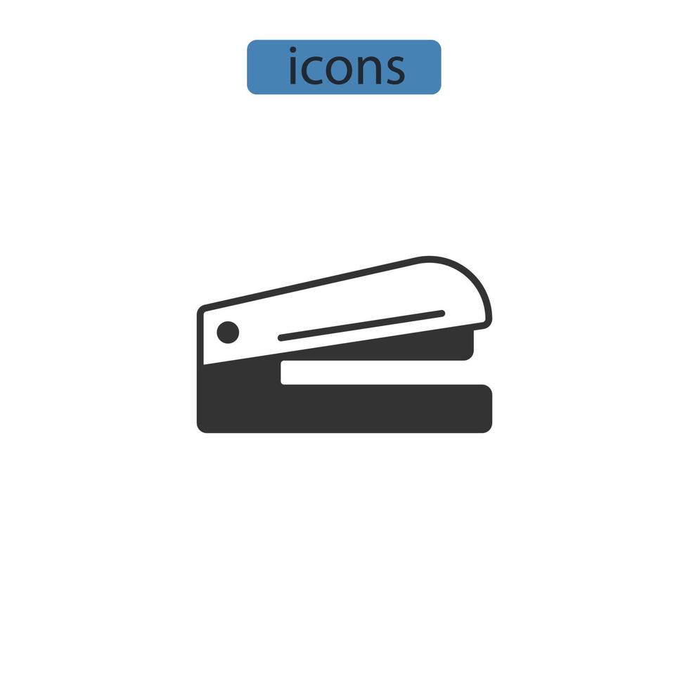 Stapler icons  symbol vector elements for infographic web