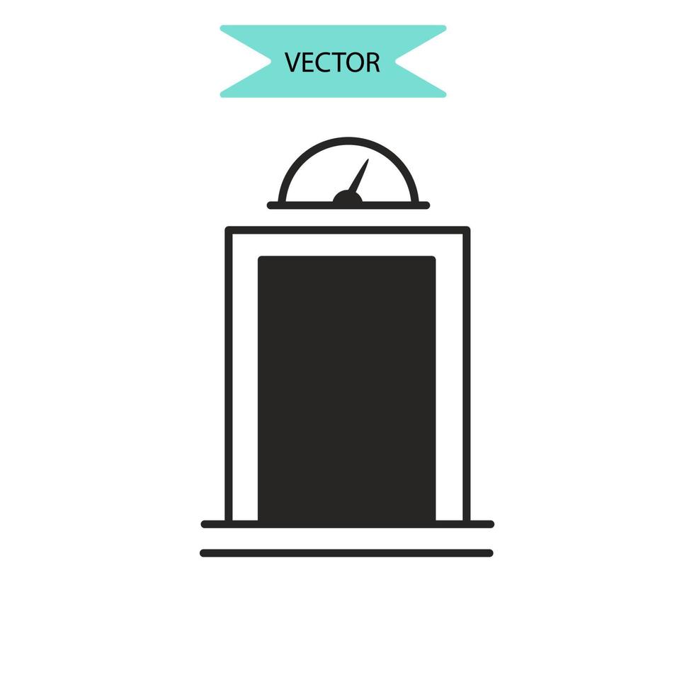 ascensor iconos símbolo elementos vectoriales para infografía web vector