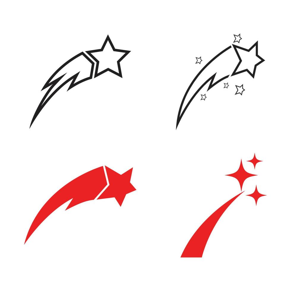 Diseño de ilustración de vector de plantilla de icono de estrella