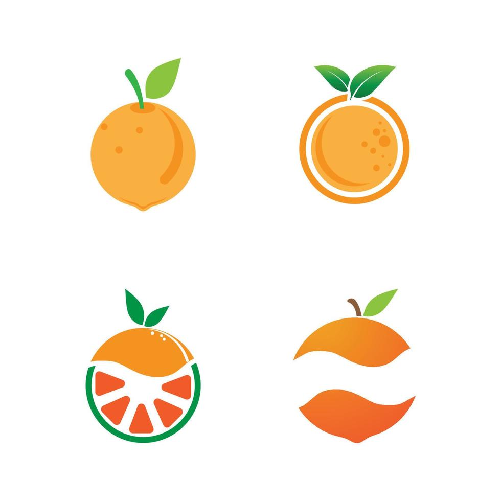 Diseño de ilustración de icono de vector de diseño de logotipo naranja