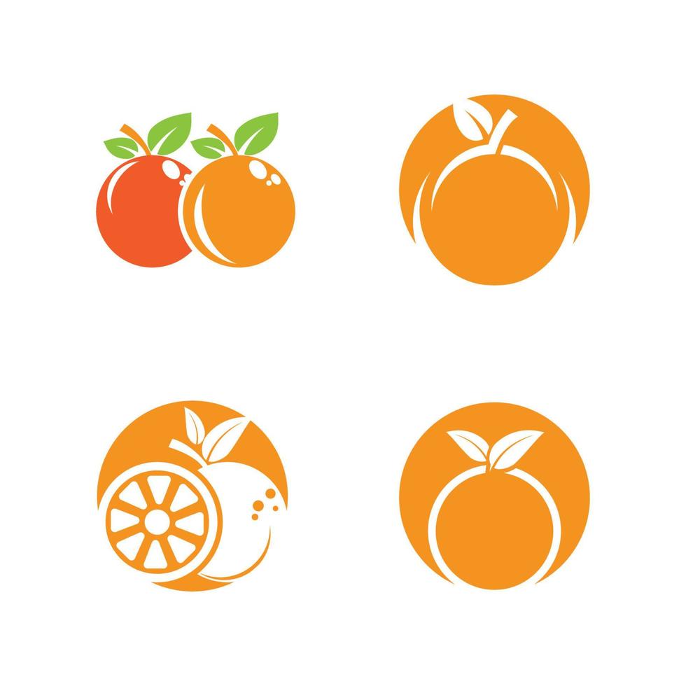 Diseño de ilustración de icono de vector de diseño de logotipo naranja