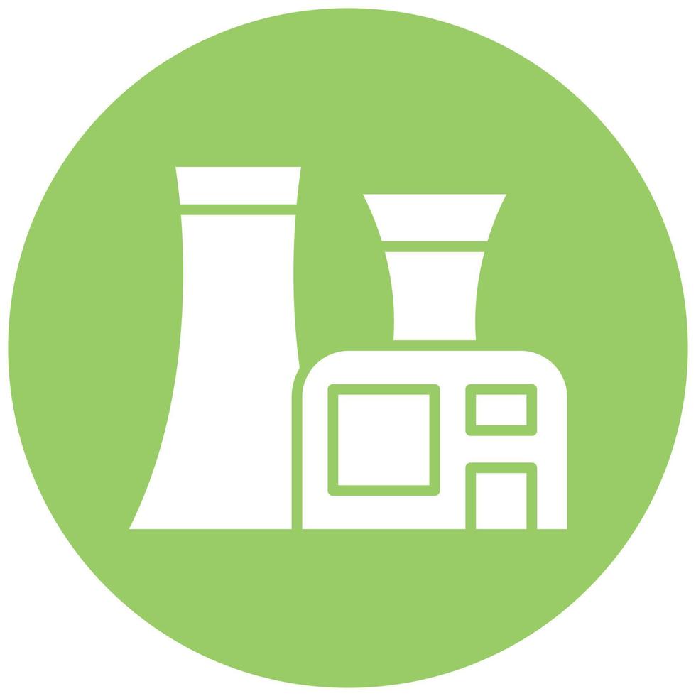 Nuclear Plant Icon Style vector