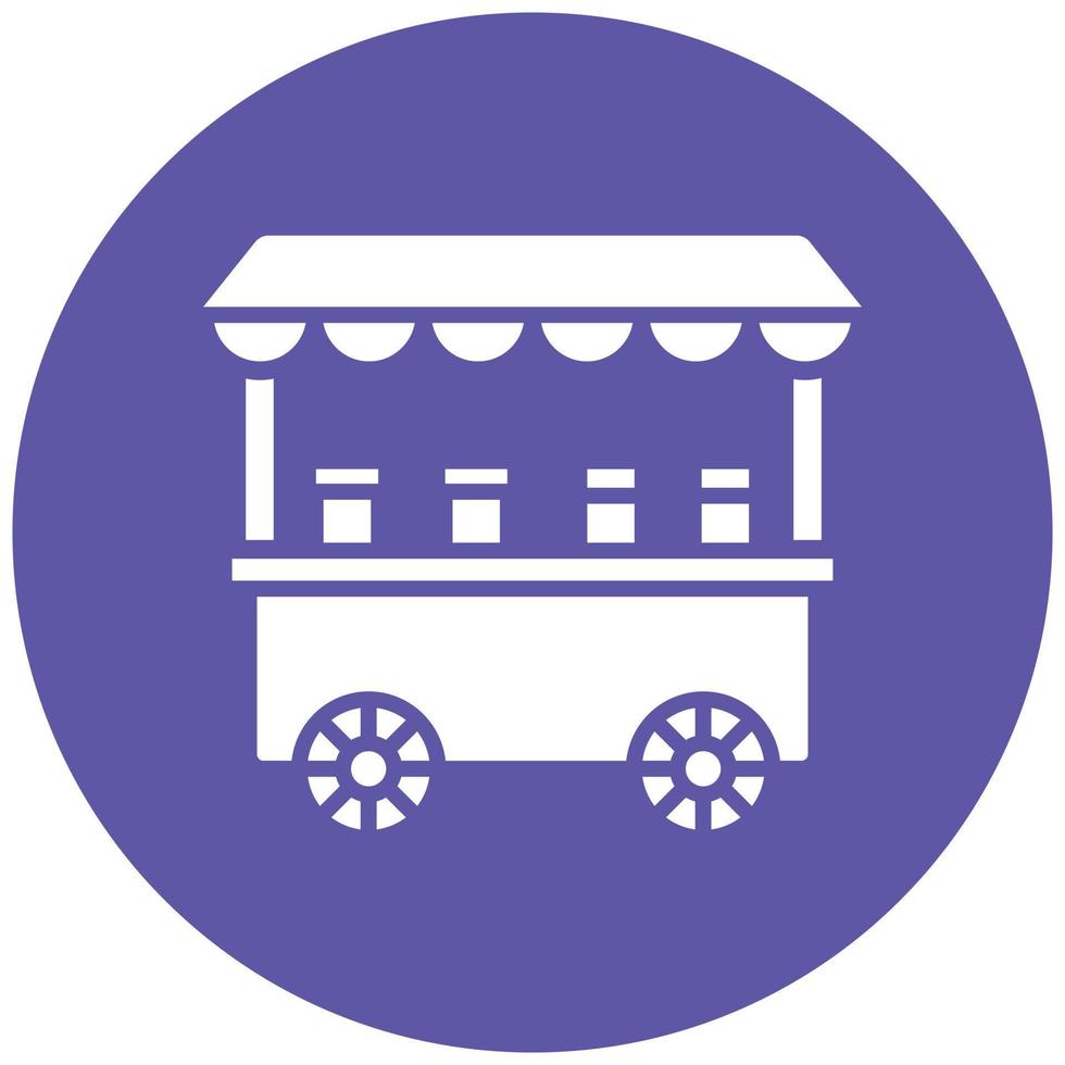 Toffee Apple Stall Icon Style vector