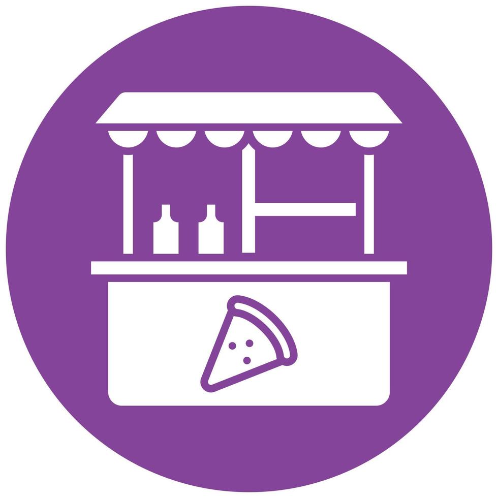 Pizza Stall Icon Style vector