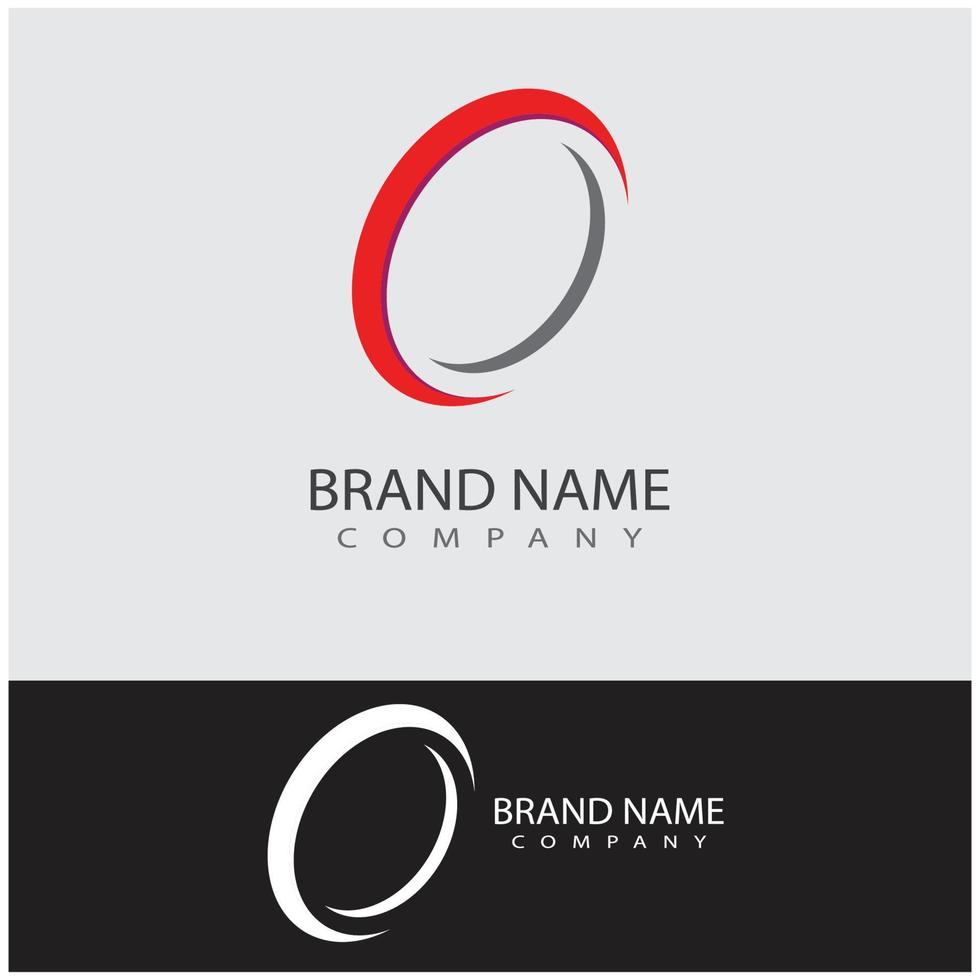 Circle vector flat design template logo