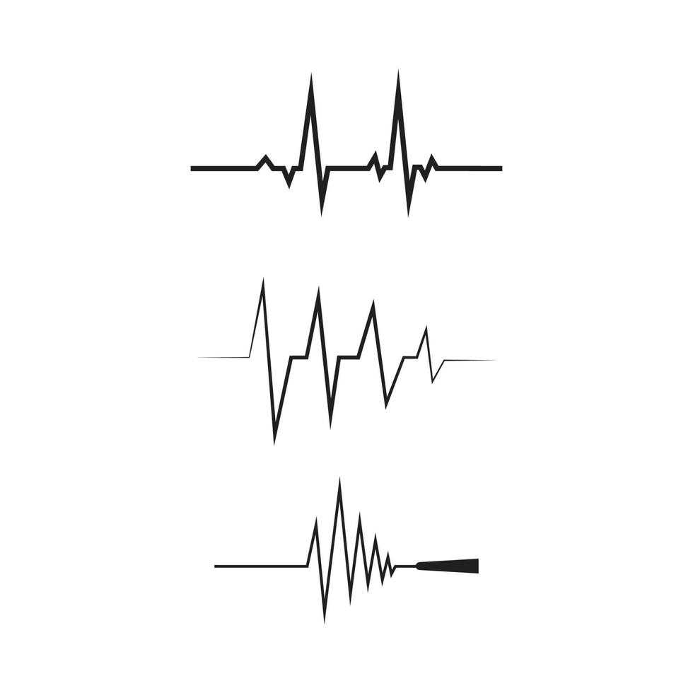 Pulse line ilustration vector template