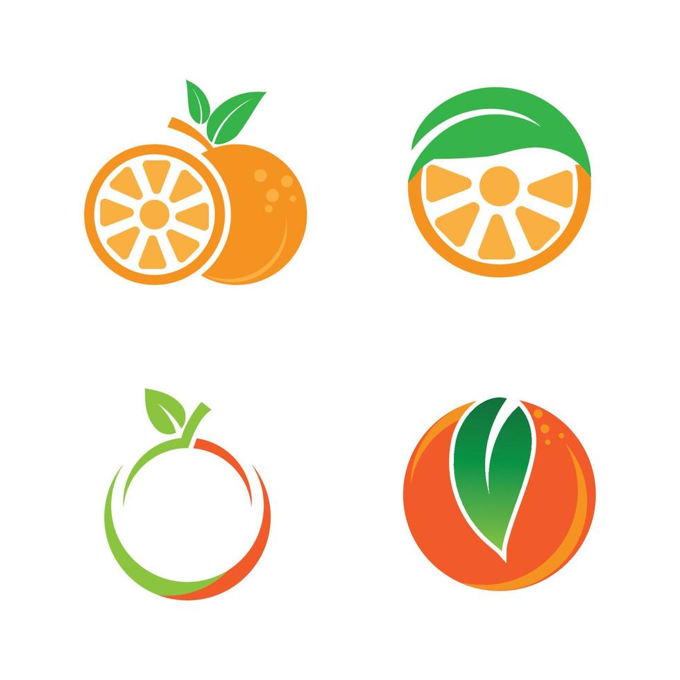 Diseño de ilustración de icono de vector de diseño de logotipo naranja