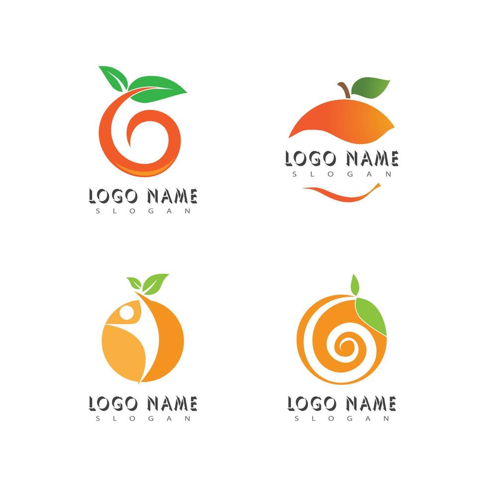 Orange logo design Vector icon illustration design