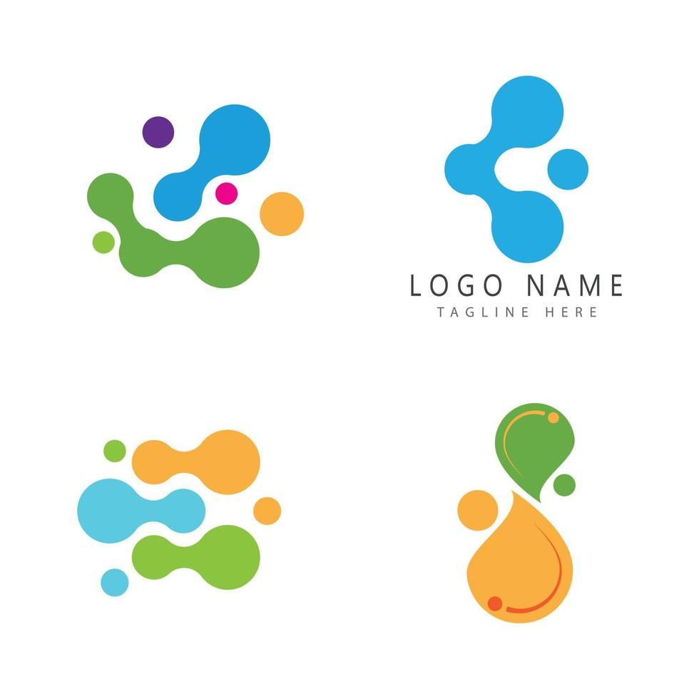 Molecule symbol logo template vector illustration design