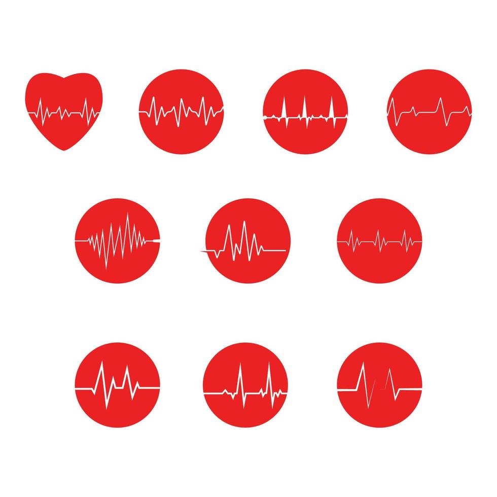 Pulse line ilustration vector template