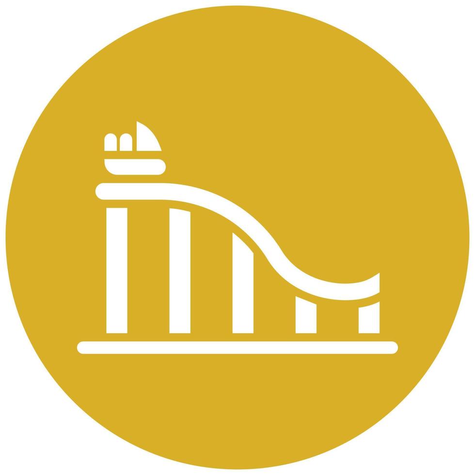 Water Coaster Icon Style vector