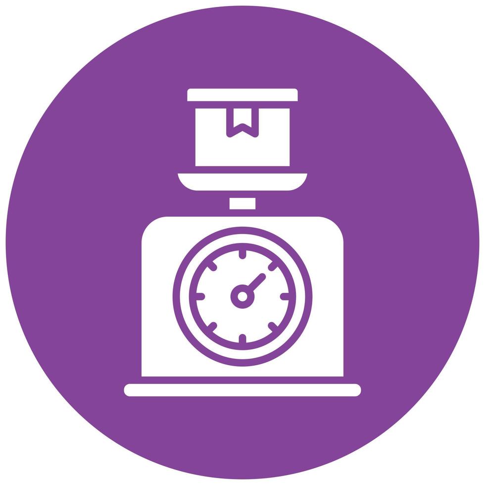 Package Scale Icon Style vector