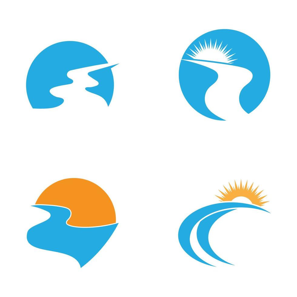 River vector icon illustration logo design