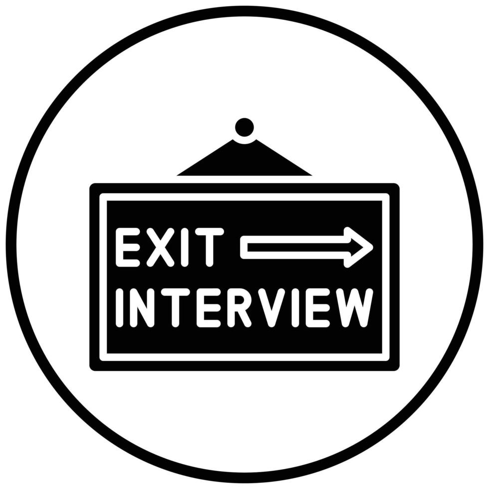 Exit interview icon on white background simple Vector Image