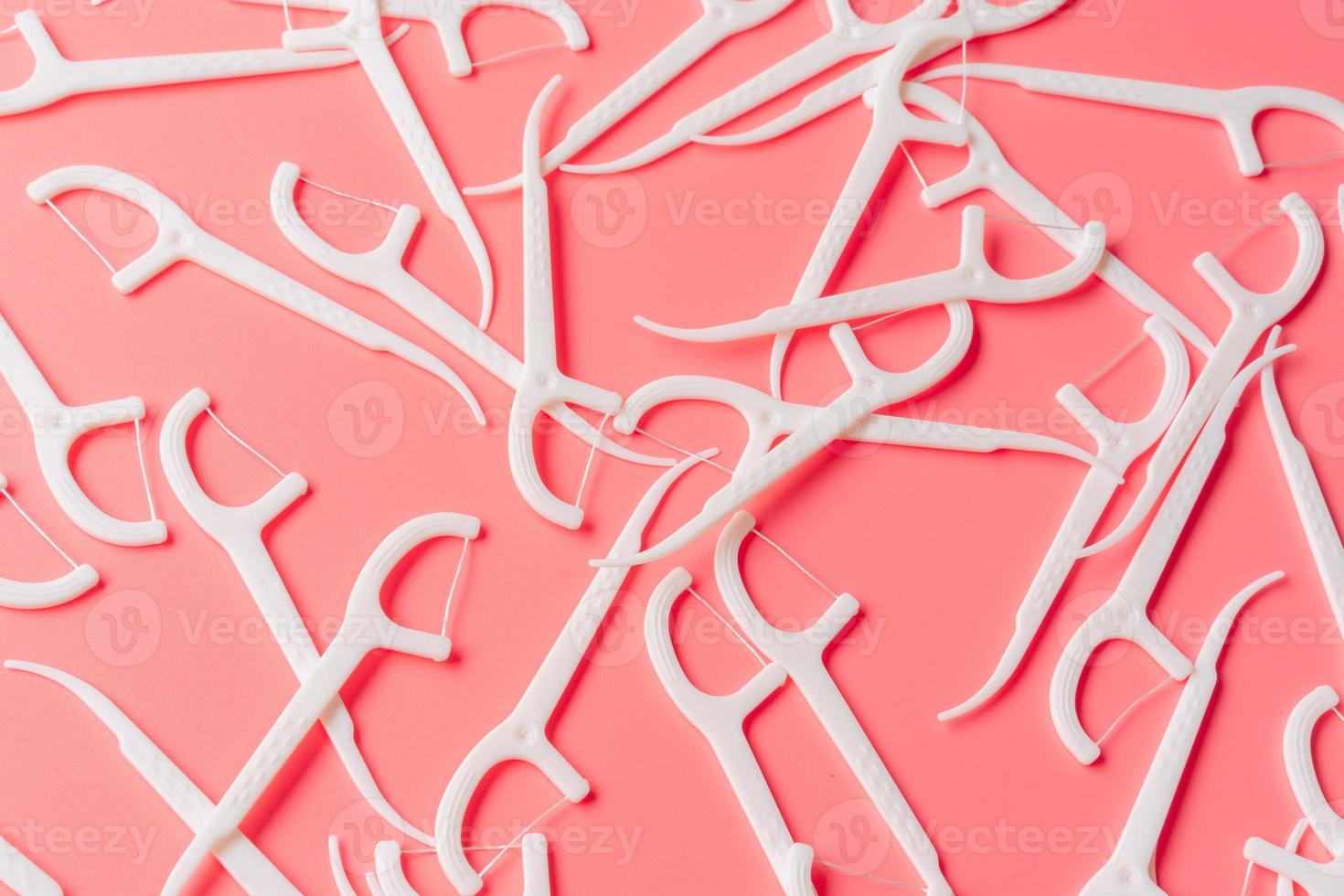 Dental floss picks perfect for background. photo