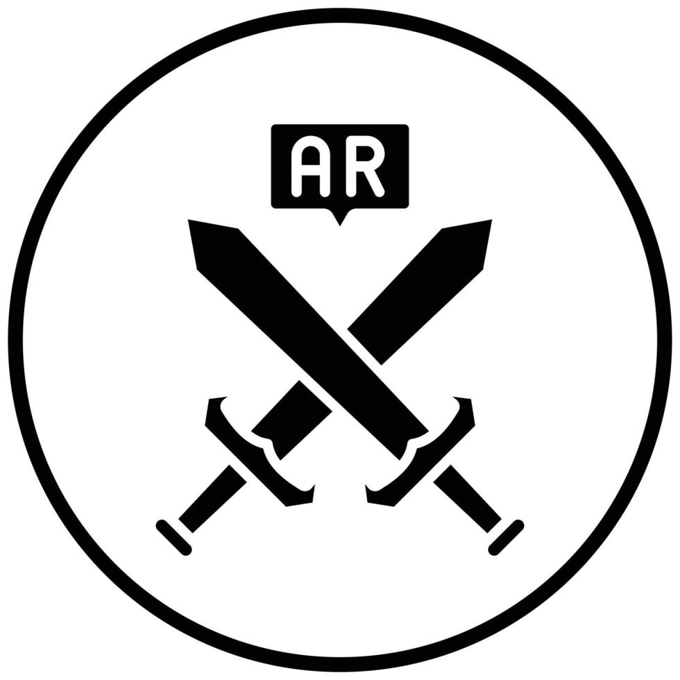 Ar Sword Fight Icon Style vector