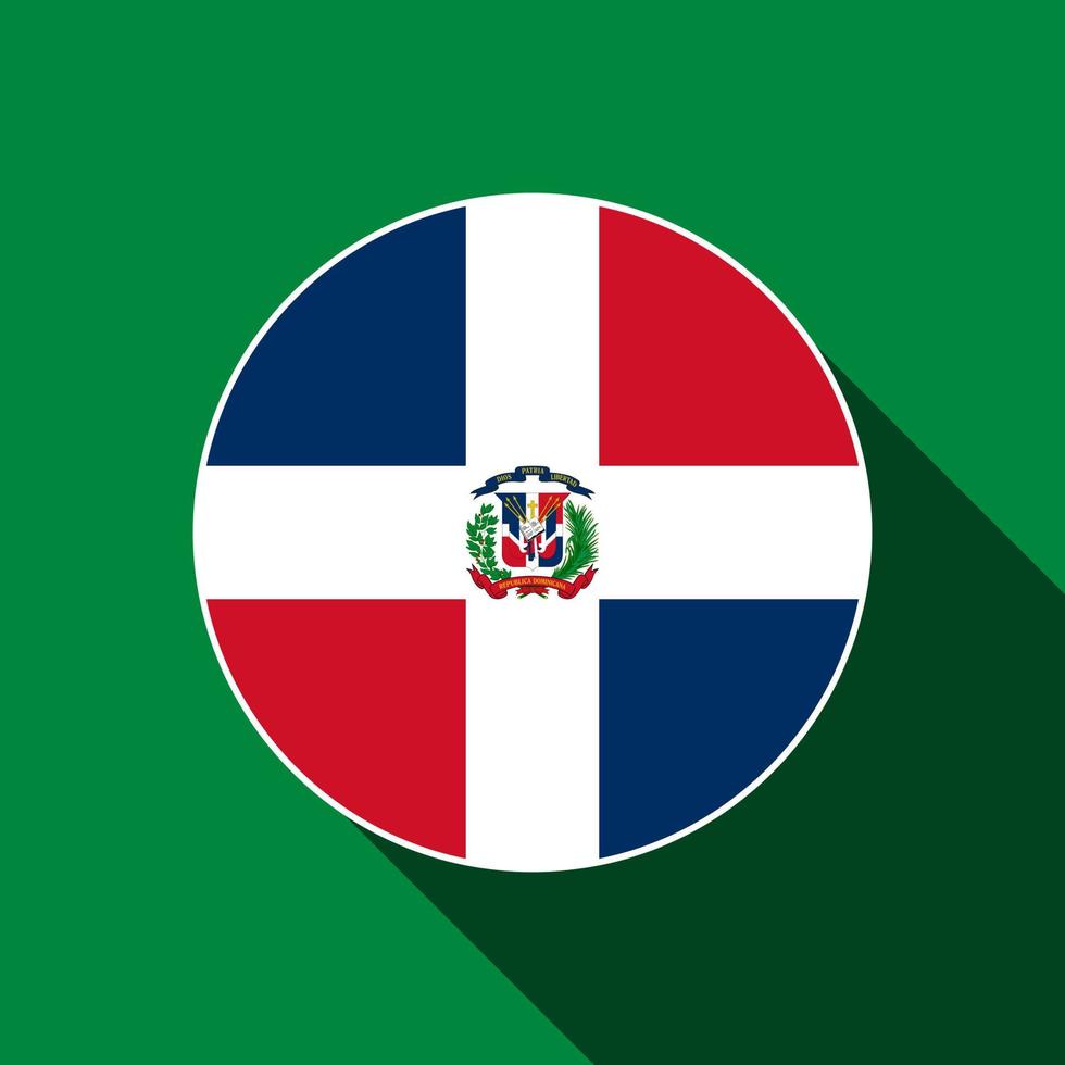 Country Dominican Republic. Dominican Republic flag. Vector illustration.