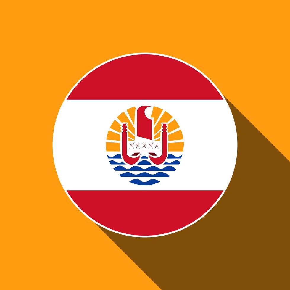 Country French Polynesia. French Polynesia flag. Vector illustration.