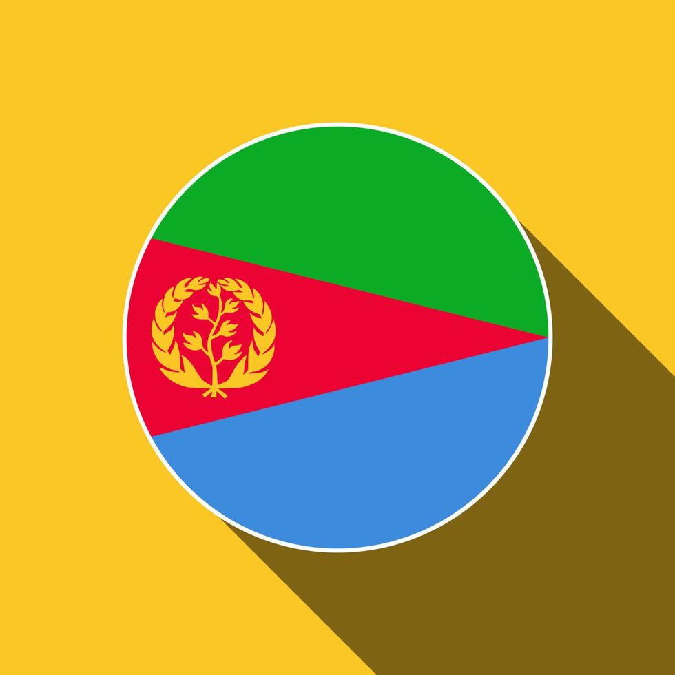 Country Eritrea. Eritrea flag. Vector illustration.