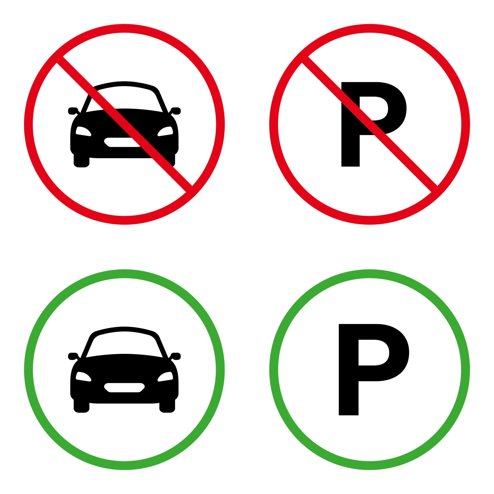 Forbid Parking Car Silhouette Pictogram. Park Vehicle Transport Allowed  Road Green Sign. Car Prohibited Black Icon. Attention Private Parking Zone  Red Stop Symbol. Isolated Vector Illustration. 9488349 Vector Art at  Vecteezy