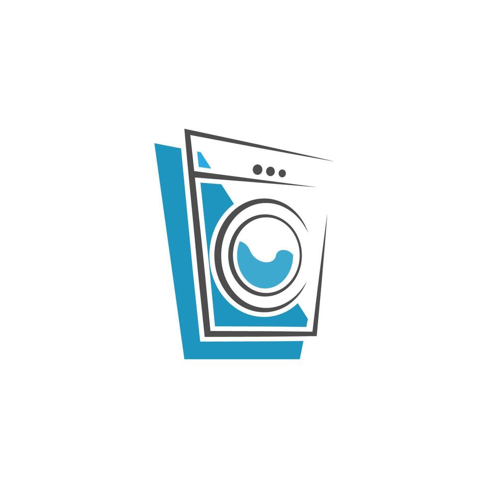 Laundry, clothes washing icon logo illustration vector