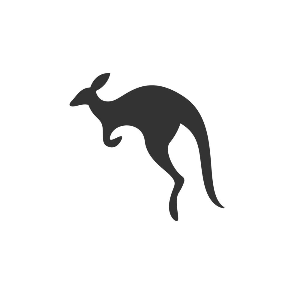 plantilla de ilustración de diseño de logotipo de icono de canguro vector
