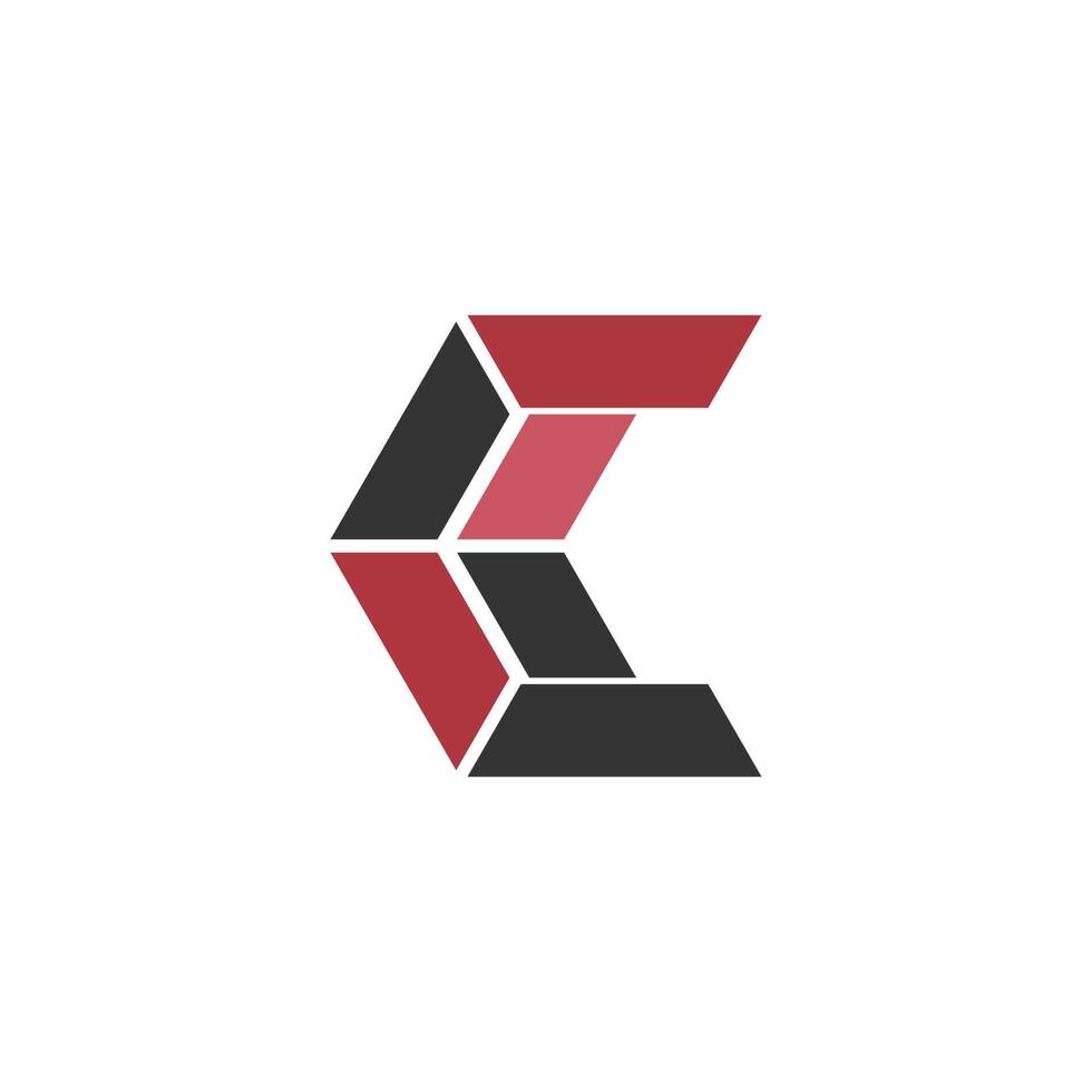 plantilla de ilustración de diseño de logotipo de icono de letra c vector