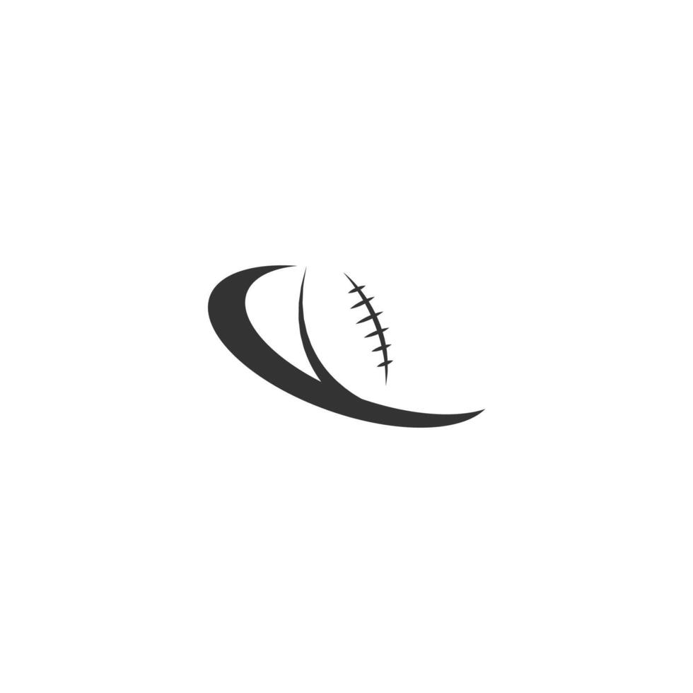 ilustración de diseño de logotipo de icono de pelota de rugby vector