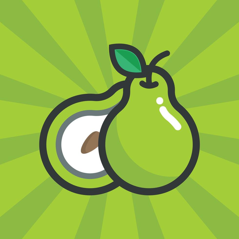 Pear fruit or juice product Element Design Vector And Illustration