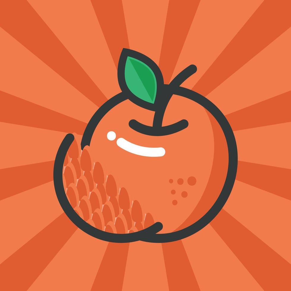Orange fruit or juice product Element Design Vector And Illustration