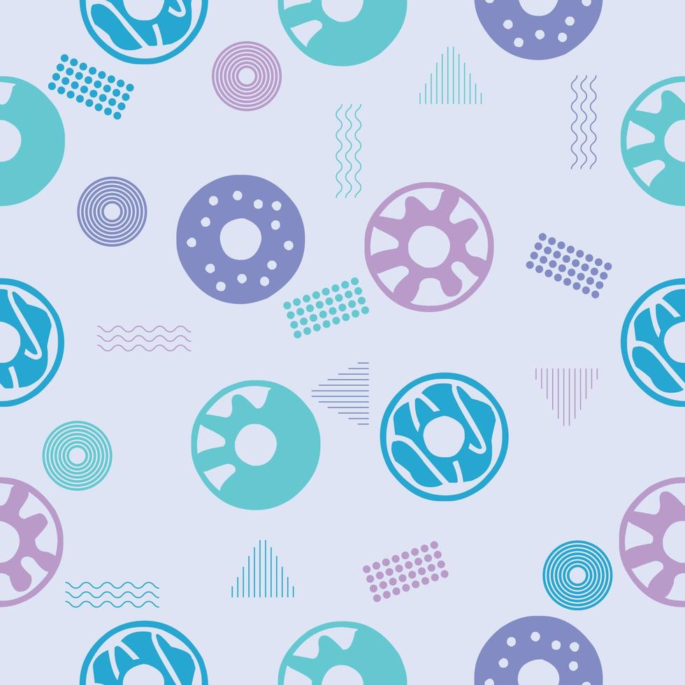 Cute chibi sweet ice cream foods colorful seamless pattern doodle kids baby kawaii premium vector