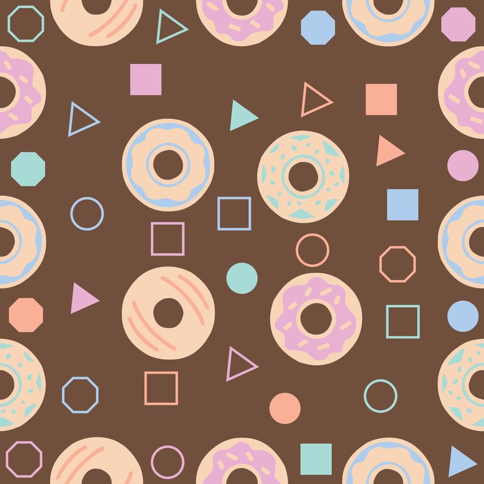 Cute chibi sweet ice cream foods colorful seamless pattern doodle kids baby kawaii premium vector