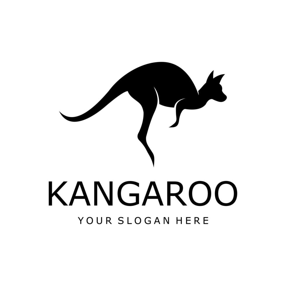 kangaroo abstract logo vector