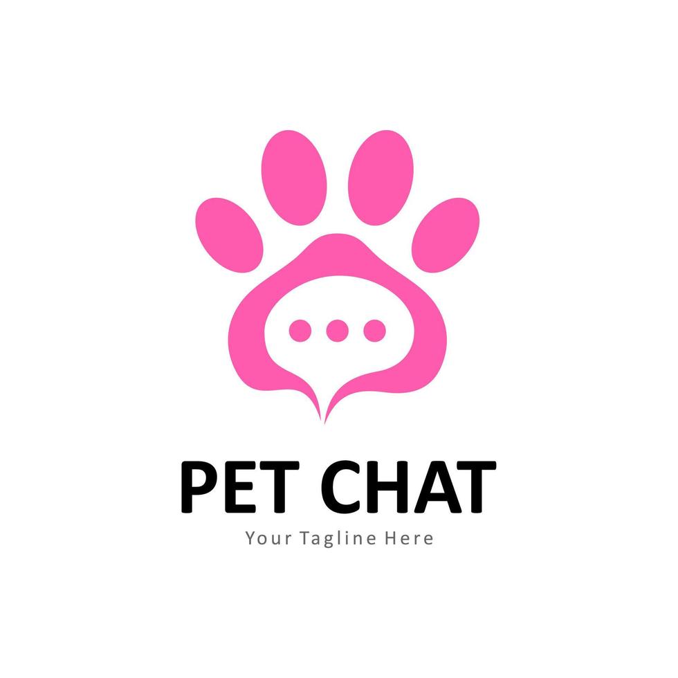 logotipo de chat de mascotas vector