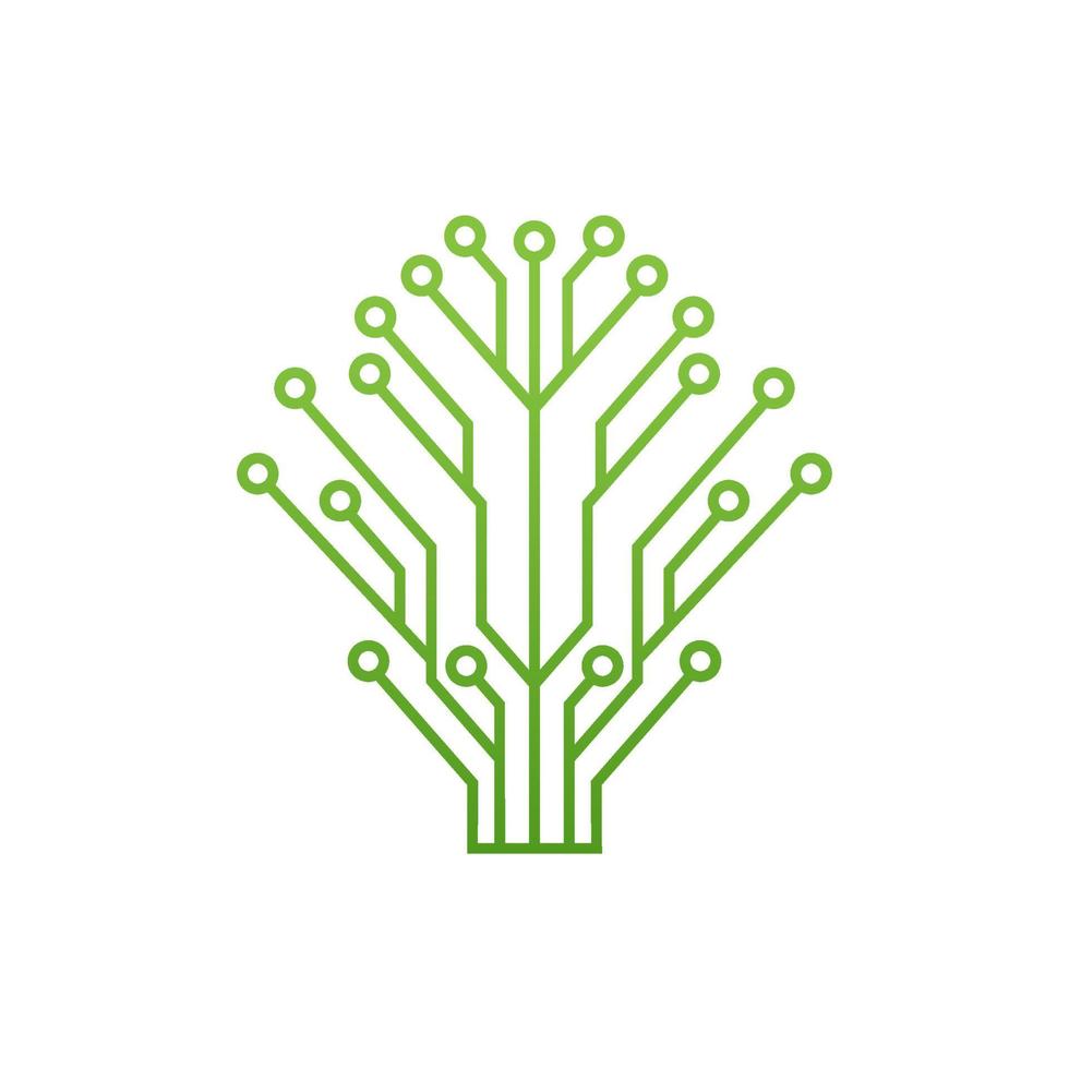 tree tech logo vector