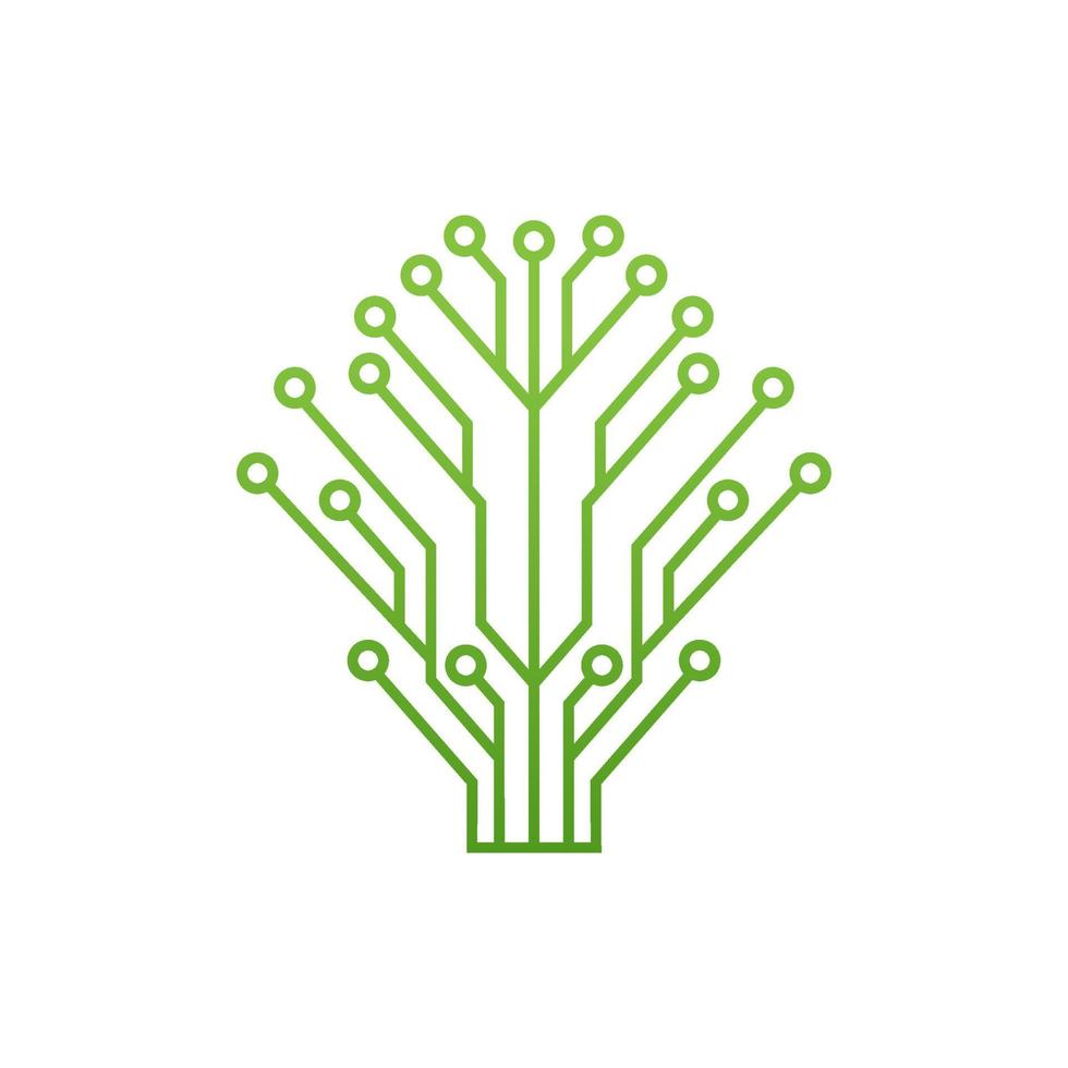 tree tech logo vector