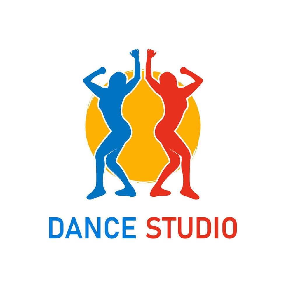 logotipo del estudio de baile vector