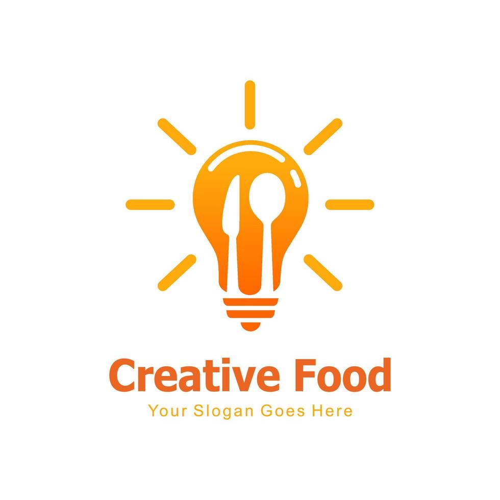 logotipo de comida creativa vector