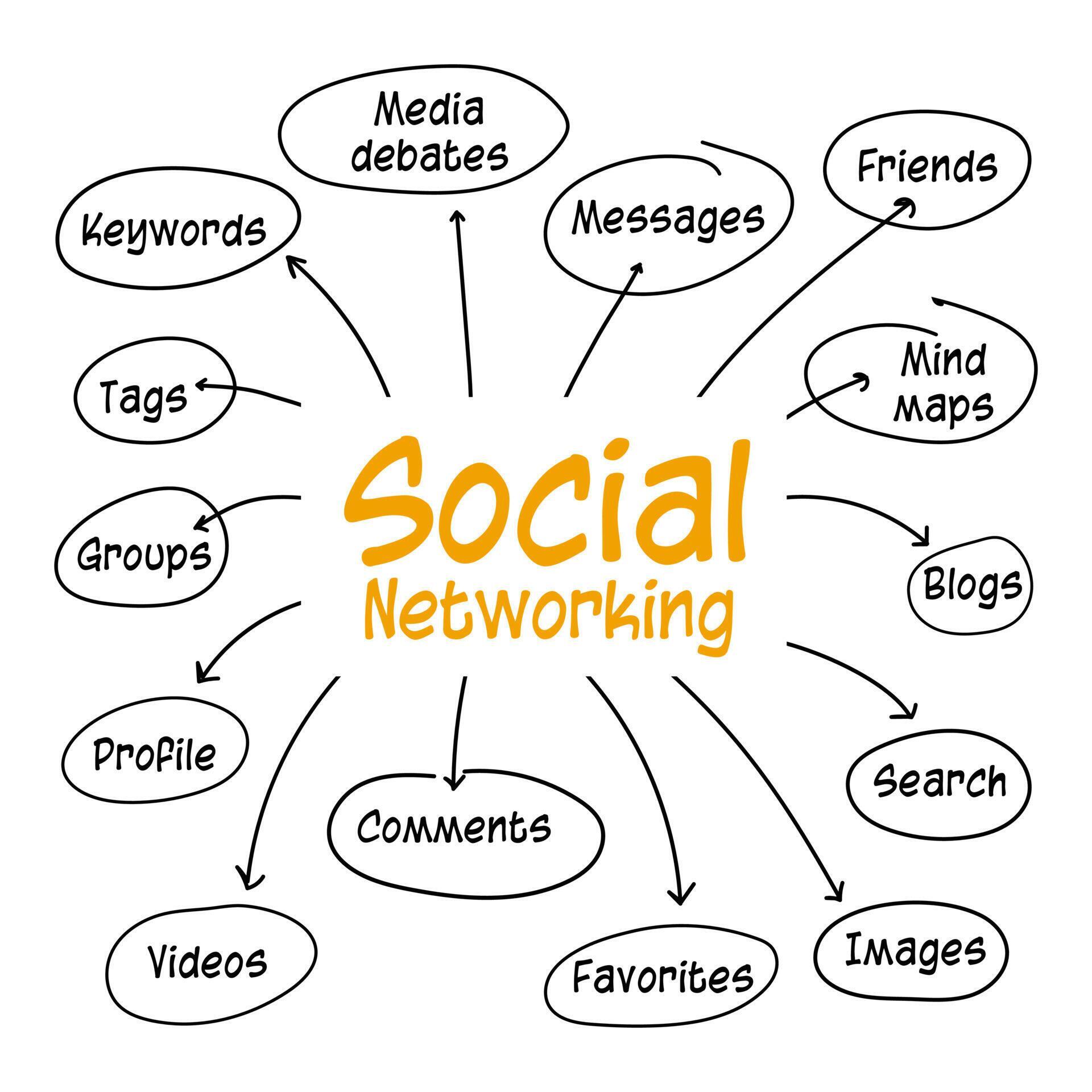 The social networking concept is a vector infographic illustration for