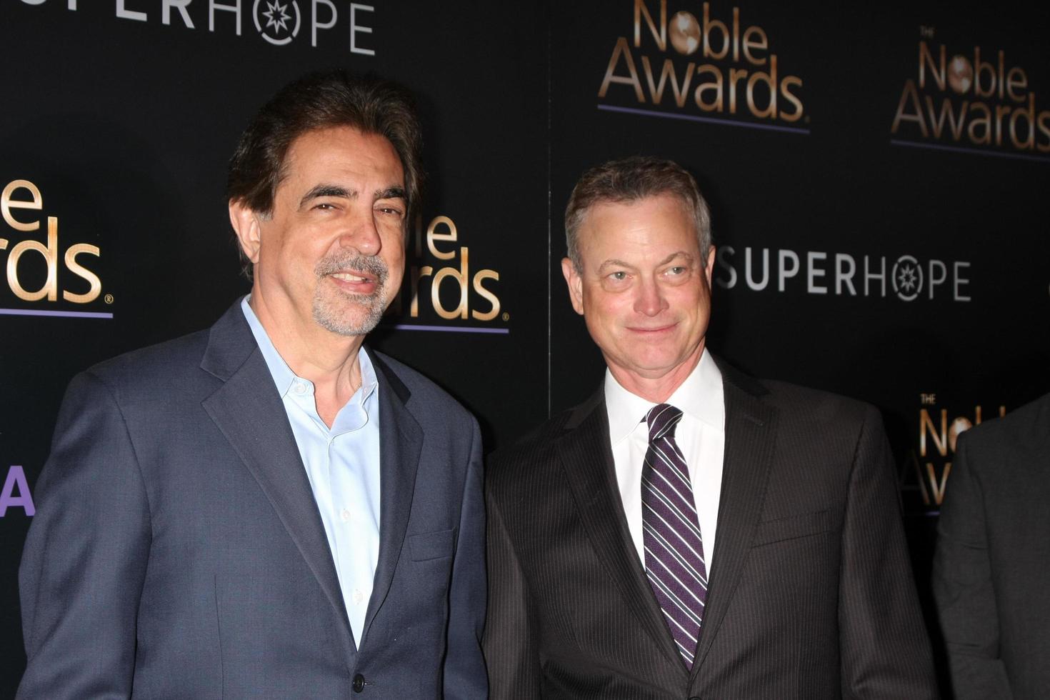 LOS ANGELES, FEB 27 - Joe Mantegna, Gary Sinise at the Noble Awards at the Beverly Hilton Hotel on February 27, 2015 in Beverly Hills, CA photo