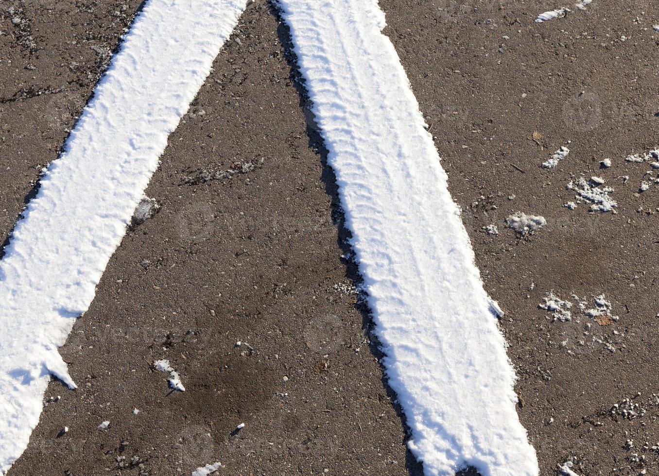 Road in winter photo