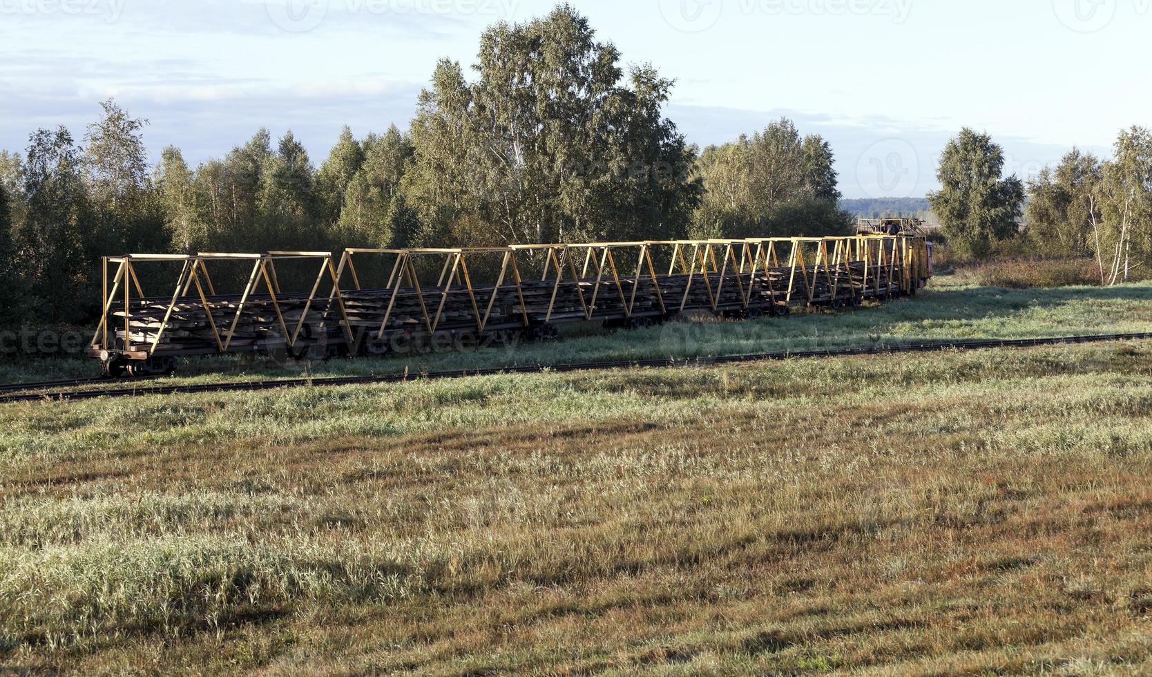 Transport train, close up photo