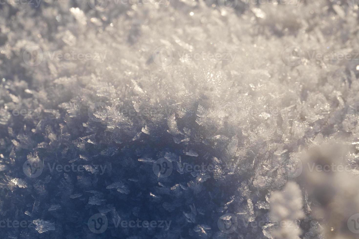 Snow crystals winter photo