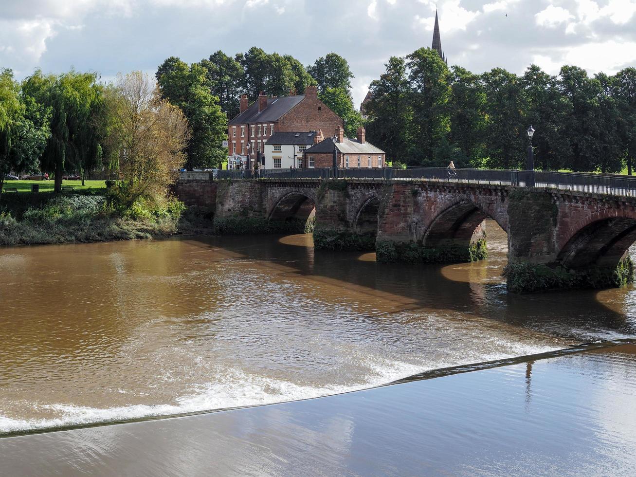 Chester, Cheshire, UK, 2016. Bridge over the River Dee photo