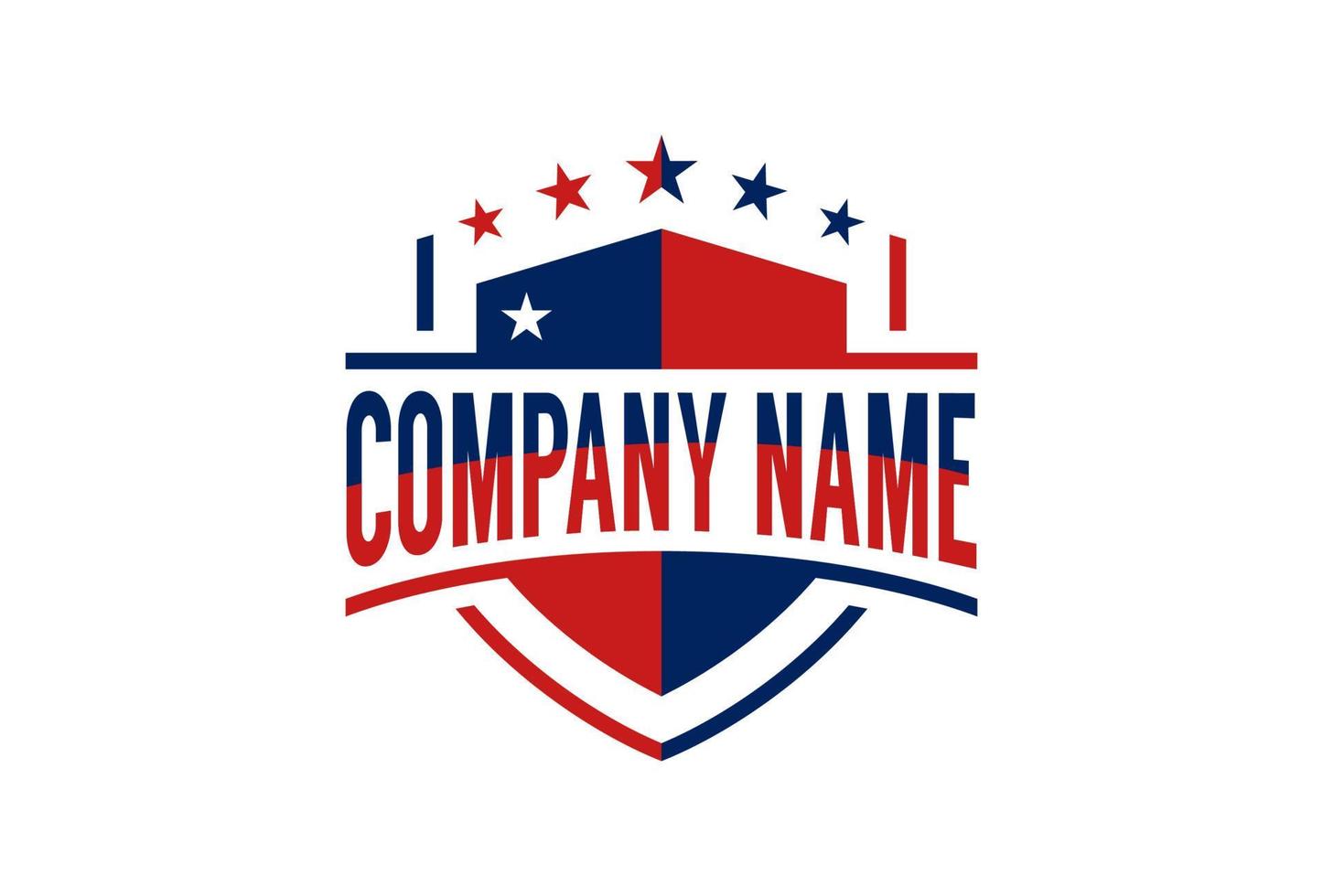 American Shield Secure Safe logo design vector. Protection Security Symbol Vector Logo Design template